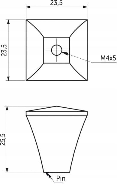 Møbelgreb MARGARITA møbelknop, geometrisk grafit