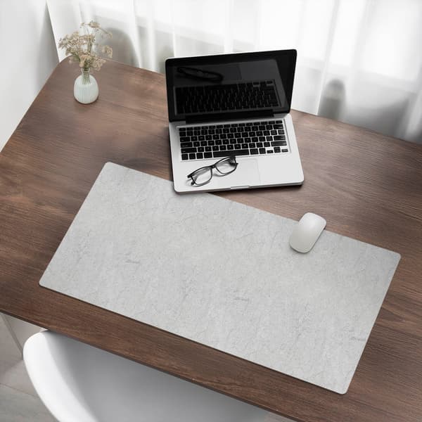Modern skrivebordsplade med subtil marmorstruktur 90x45 cm