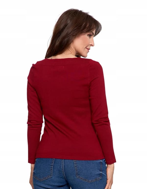 Tynd viskosesweater til dame med klassisk pasform MORAJ S RED