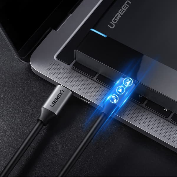USB-C 3.1 - USB-C 3.1 1,5 m kaapeli - harmaa