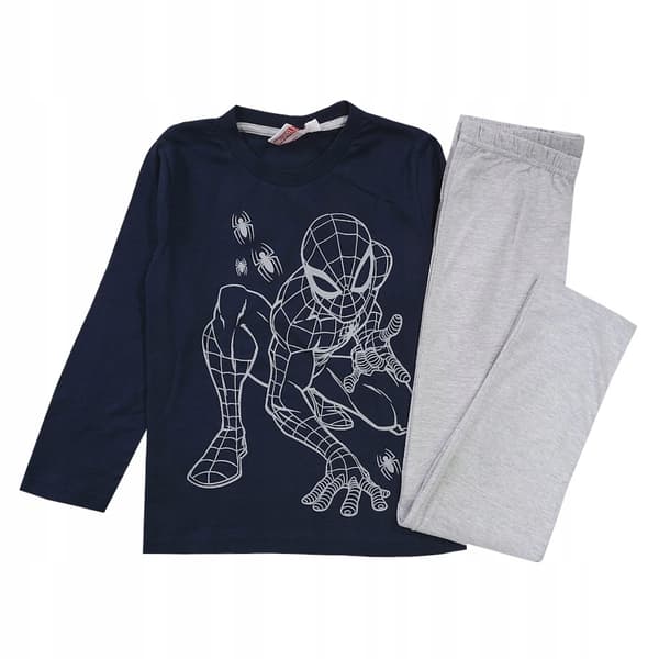 Spider-Man bomuldstråd langærmet pyjamas til drenge 110/116