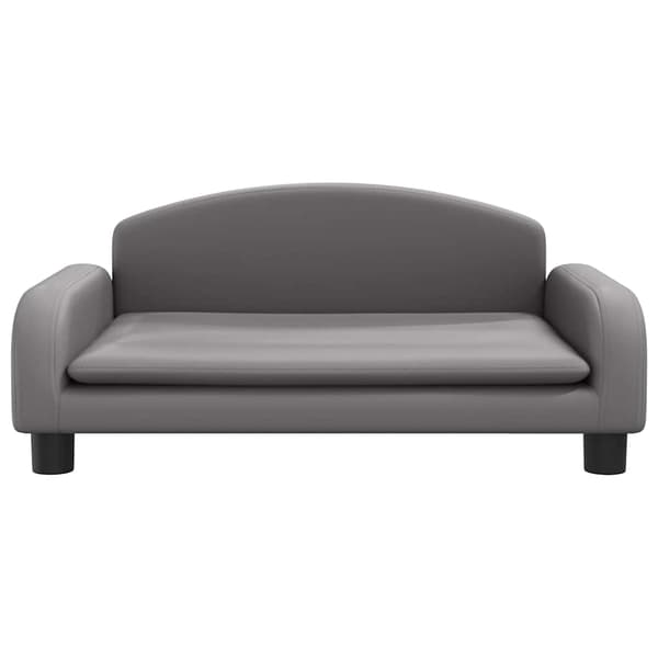 vidaXL Barnsoffa, grå, 70x45x30 cm, konstläder