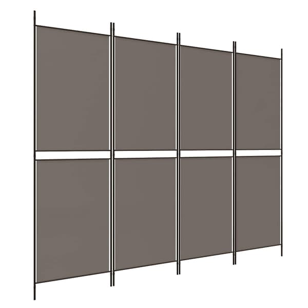 vidaXL 4-panelsskærm, antracit, 200x220 cm, stof