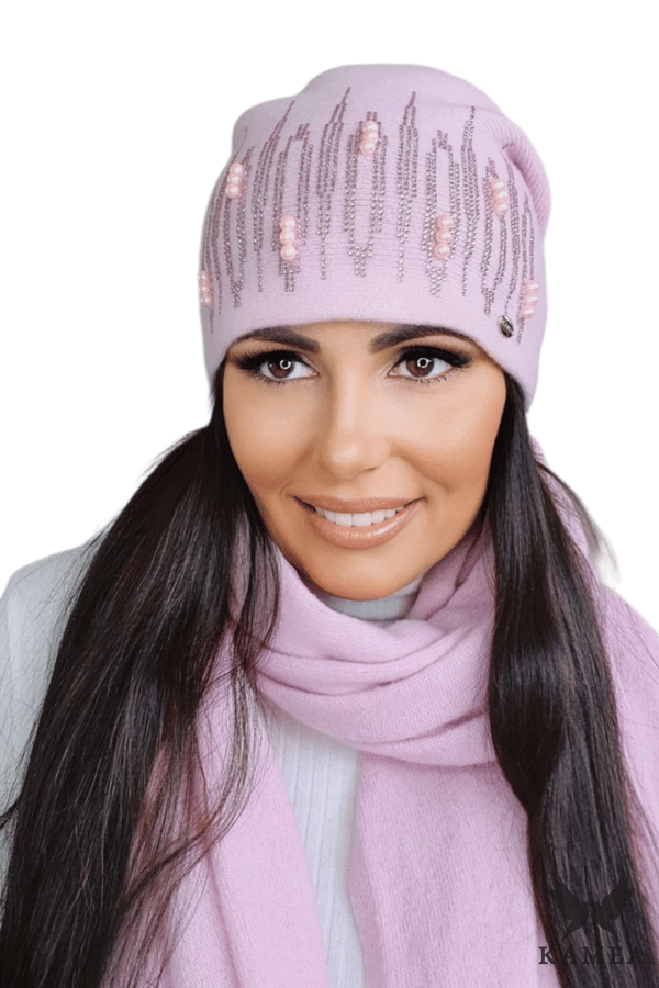 GINA damull vintermössa, rosa
