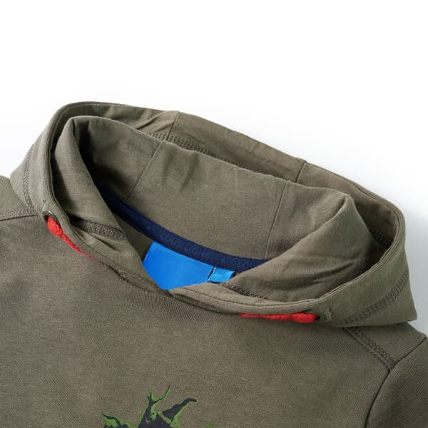 Børnehættetrøje, khaki, 128