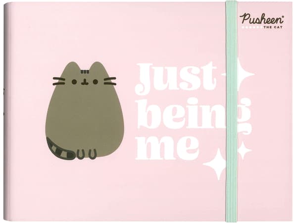 Pusheen Katten Spiralnotesbog med Viskelæder B6 64 linjerede sider