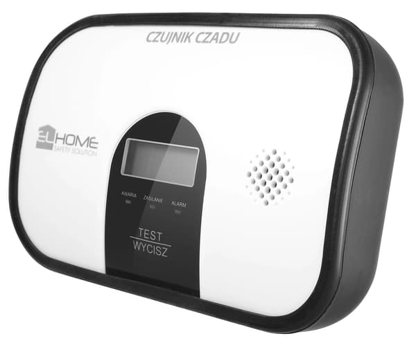 Fritstående elektrokemisk kuliltesensor med termometer, batteridrevet, 85dB