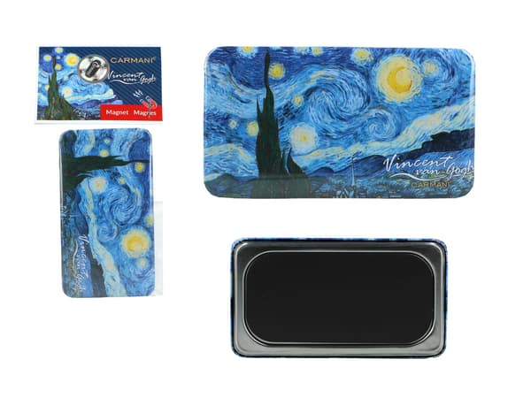 Rektangulär magnet - V. van Gogh, Stjärnklar natt (CARMANI)
