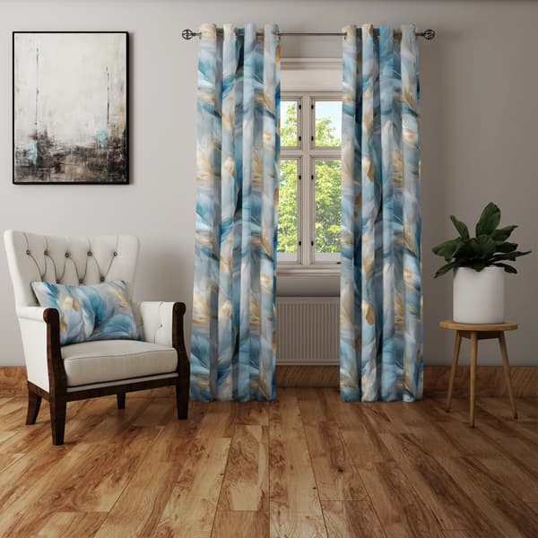 Gardin med snørehuller, print 465
