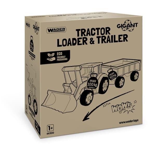 Kæmpe traktorlæsser med trailer 66300