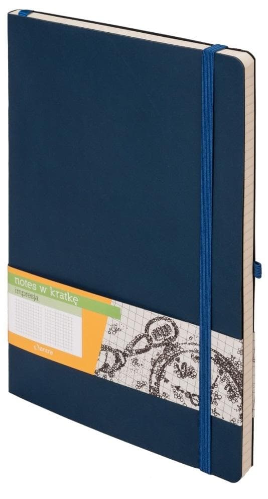 Muistikirja A5 Grid Impresja Navy Blue