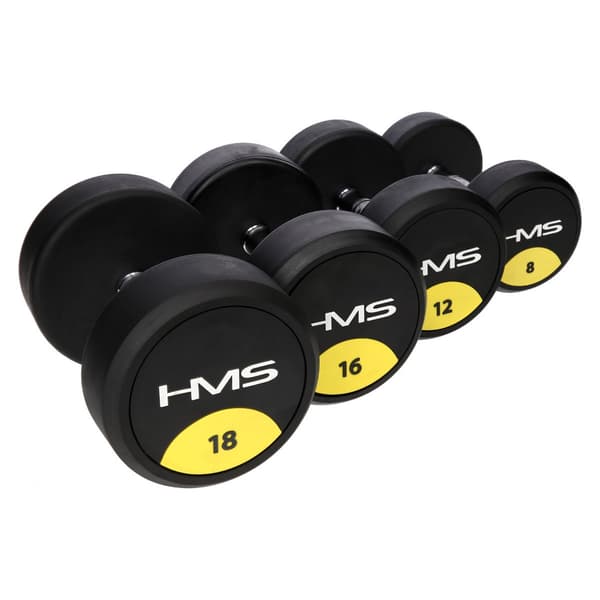 Gummibelagd hantel 18 kg HG PRO HMS
