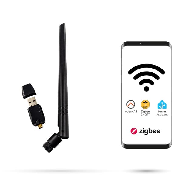 ZigBee USB-yhdyskäytävä Home Assistant -antennilla