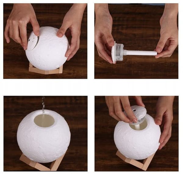 ILMANKOSTUTIN MOON AROMA DIFFUSER KOSTUTTIMEN YÖLAMPULLA