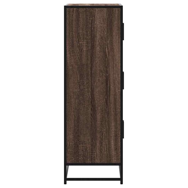 vidaXL højskab brunt egetræ 68x35x106,5 cm