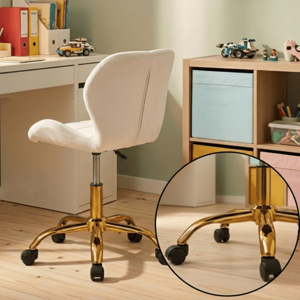 Luca kontorstol beige guldben