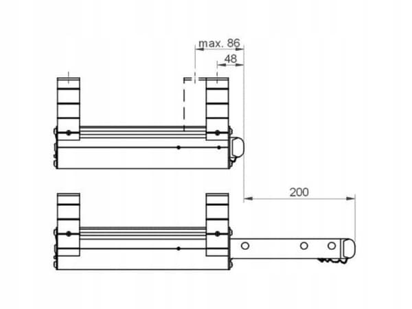 Thule Slide-Out Step Manuel 400mm Trin til Autocamper