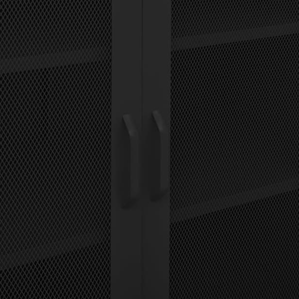 vidaXL skab, sort, 80x35x101,5 cm, stål