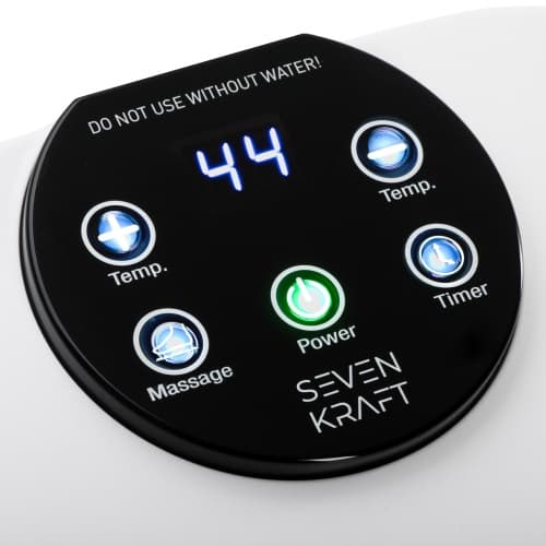 500W foldbar fodspa med varmefunktion, 6 massageruller og timer.