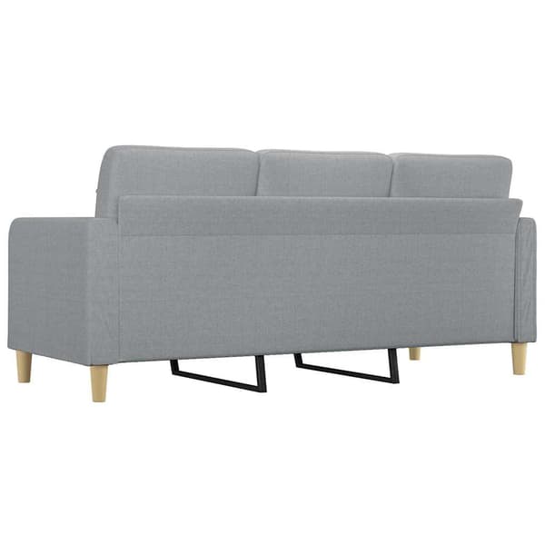 vidaXL 3-sitssoffa ljusgrå 180 cm tygklädsel