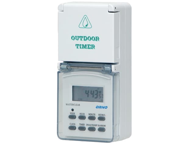 Extern elektronisk timer LCD-display IP44-brytare