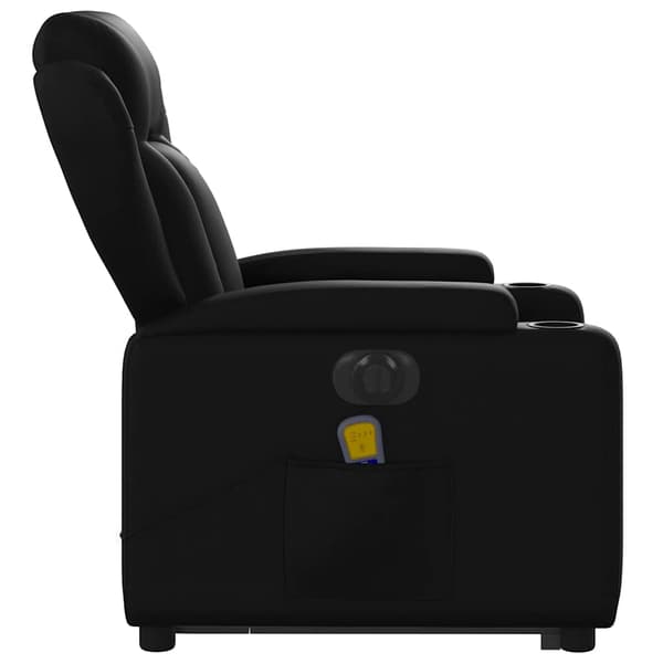 vidaXL elektrisk lænestol med massage, sort