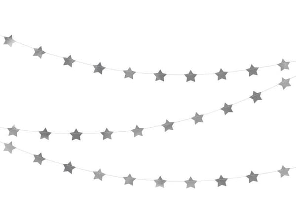 Silverstjärnegirlang 3,6 m