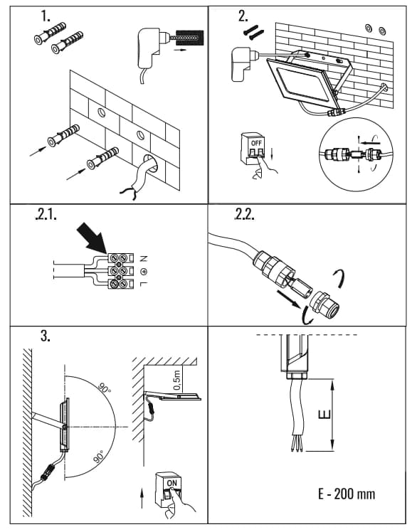 LED-strålkastare Hermetisk Halogen Utomhus 10W 6500K Kallvit IP65