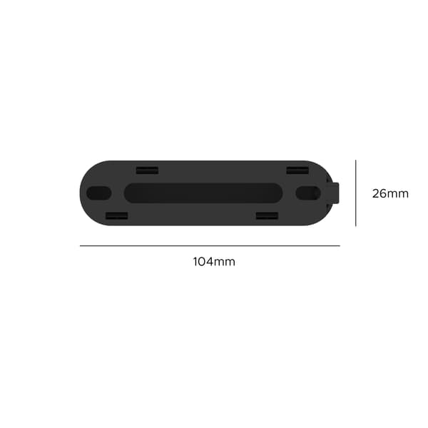 Strømkabelhus til SLIM TRACK 24VDC magnetiske skinner