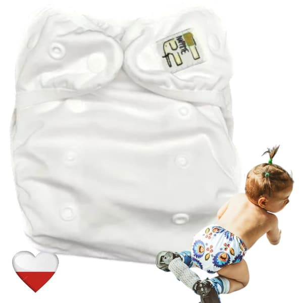 NappiMe COOLMAX POCKET WHITE återanvändbara blöjor