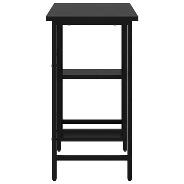 vidaXL computerbord, sort, 80x40x72 cm, MDF og metal