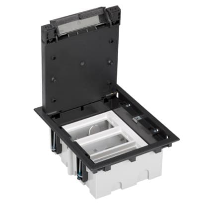 3-modul gulvboks, 6x K45, dybde 93 mm + SM302/9, grafit Connect