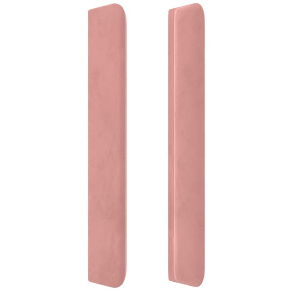 vidaXL Vingad nackstöd rosa 163x16x118/128 cm sammet