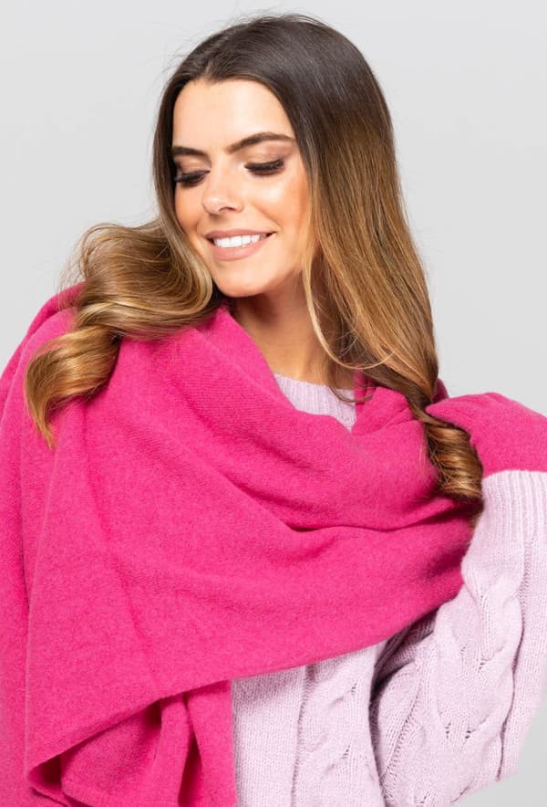 SCARF*01 dam vinter hallonfärgad
