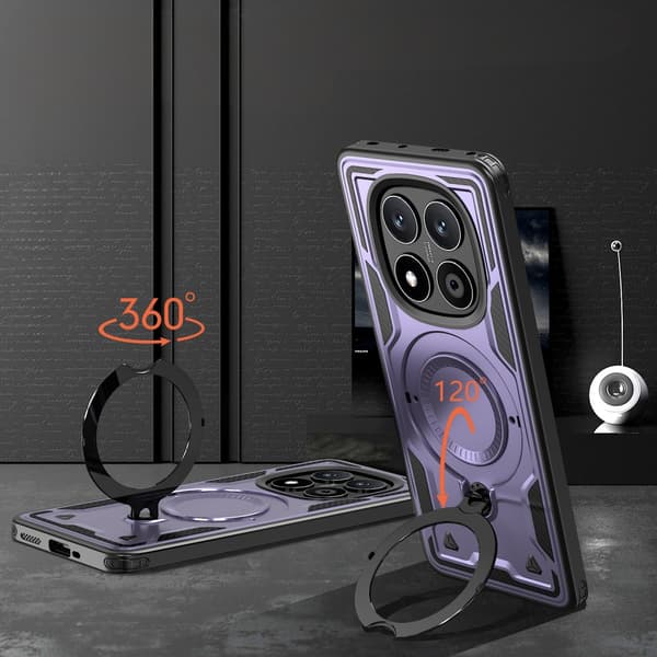 Etui til Xiaomi Redmi Note 14 Pro+ 5G, Militær MagSafe, lilla