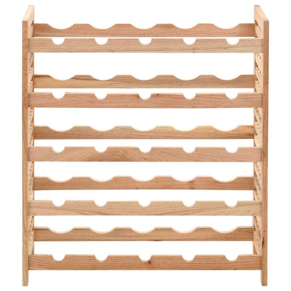 vidaXL Vinställ för 25 flaskor massivt valnötsträ 63x25x73 cm