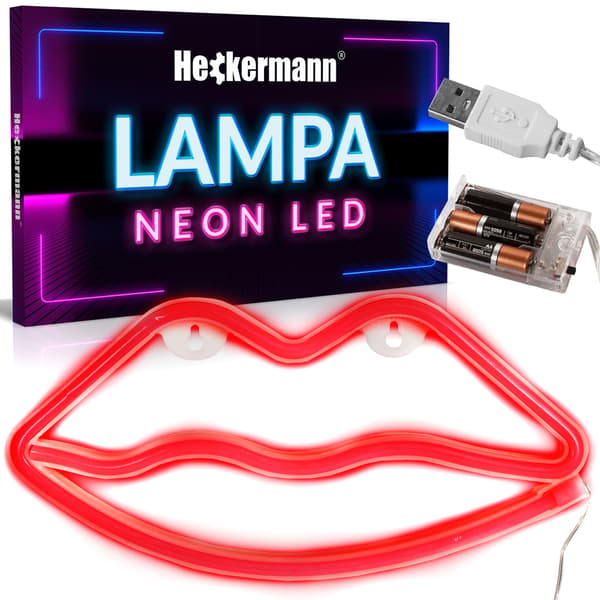 Heckermann LED neon hængende LIPS