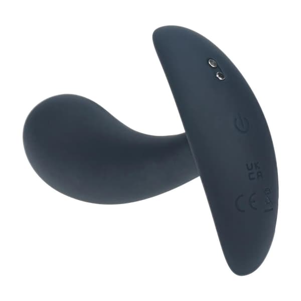 Vibrerende Silikone Prostata Stimulator Anal Plug - S - Sort