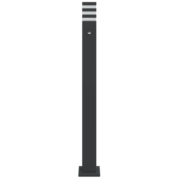 vidaXL udendørs gulvlampe med sensor, sort, 110 cm