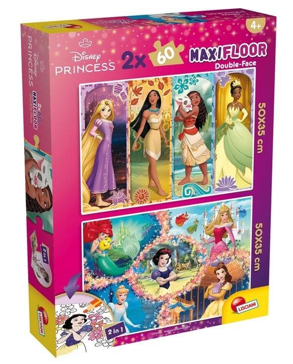 Maxifloor-palapeli 2x60 Disney Prinsessat