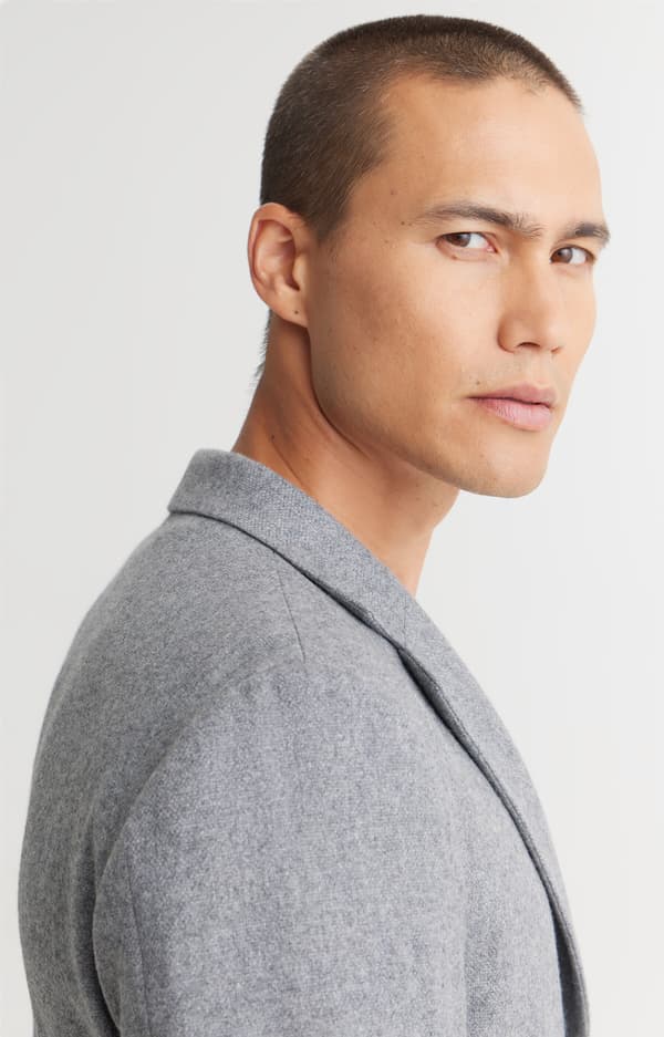 Slim fit jakke med genbrugsuld 98