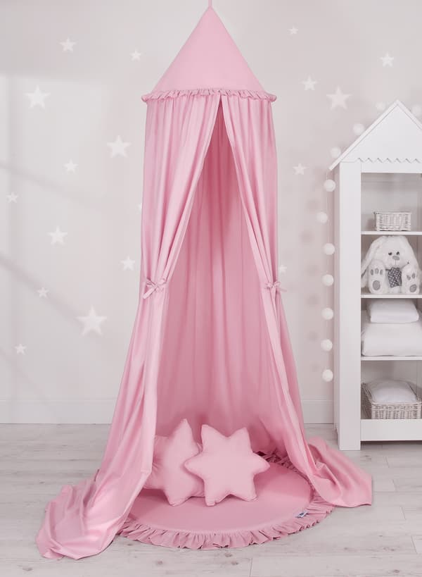 Legemåtte med flæser - pink