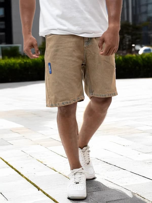 MyStars Blå Basic Herr Bruna Jeansshorts 30