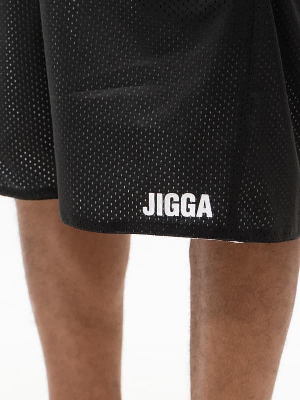 Jigga Wear Small Outline Vendbare Shorts Sort/Hvid M