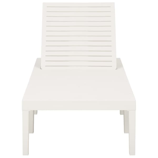 vidaXL Plast liggestol, Hvid