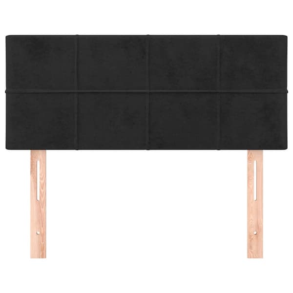 vidaXL sengegavl sort 90x5x78/88 cm fløjl