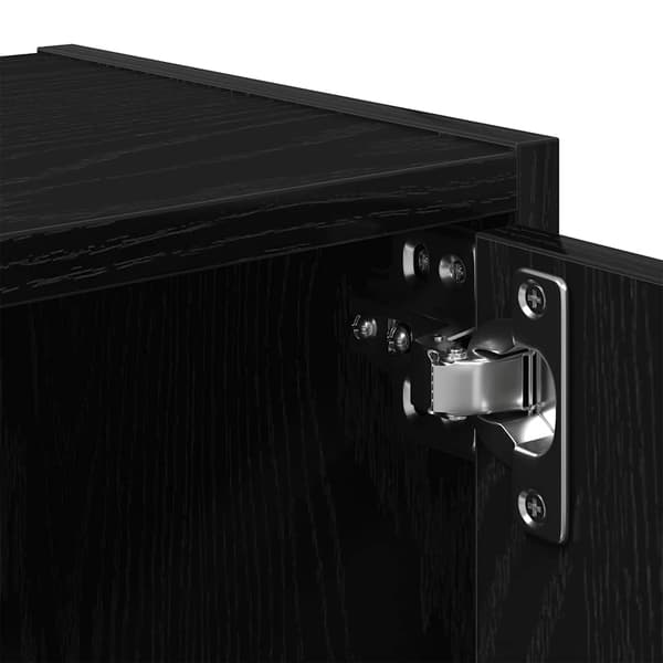 vidaXL bogreol sort egetræ 40x24x102 cm