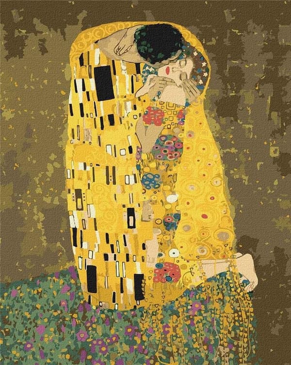 Maleri efter tal - Kysset 2 Gustav Klimt