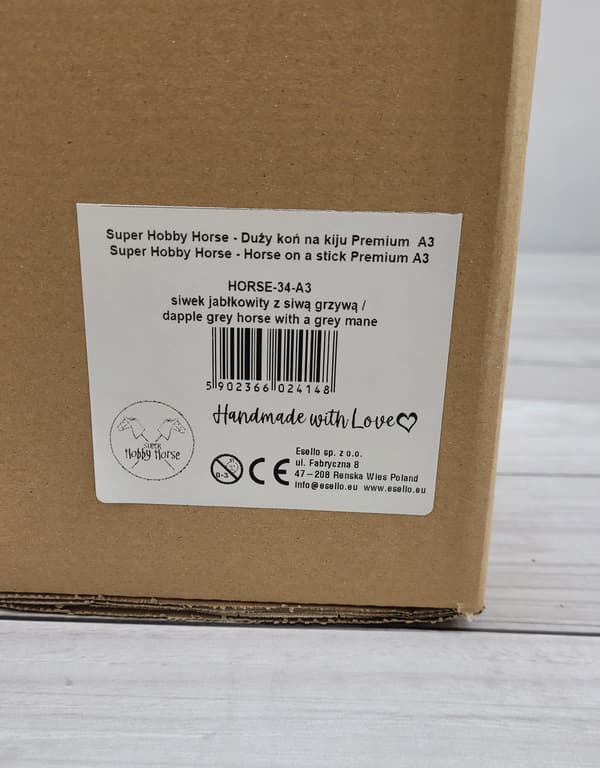 Käpphäst Stor Premium Käpphäst - Dapple Grey med Grå Man A3
