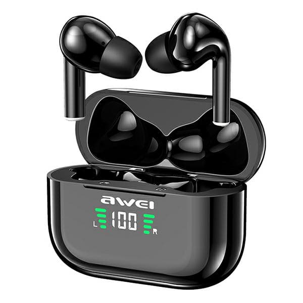 AWEI Bluetooth 5.1 T29P TWS hovedtelefoner + dockingstation sort